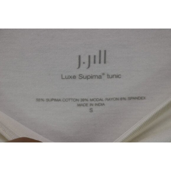 J.Jill Ivory 3/4 Sleeve Luxe Supima Tunic-Size Small-Minimalist - Picture 5 of 10